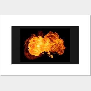 Realistic flames explosion Posters and Art